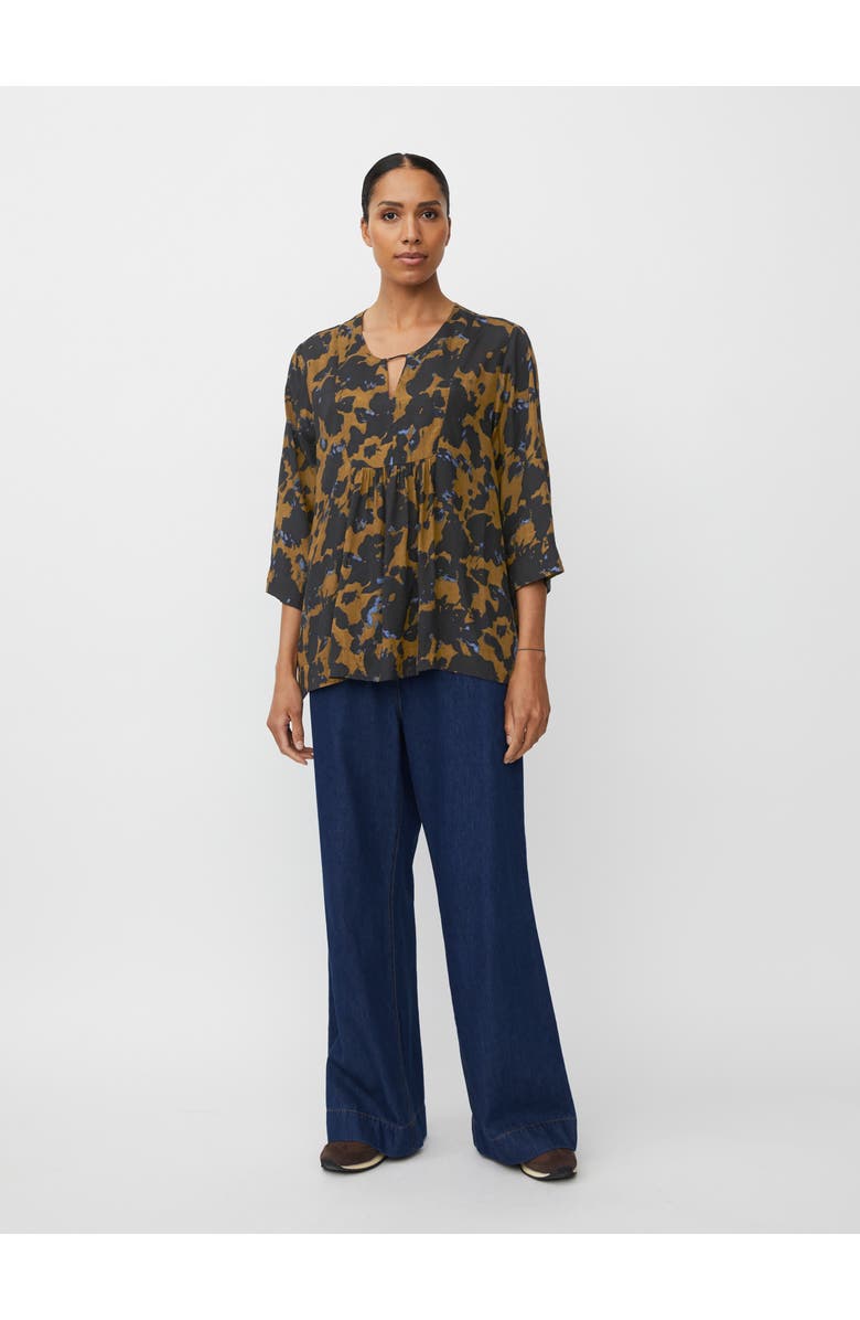 Masai Copenhagen MaDurion 3/4 Sleeve Draped Blouse, Alternate, color, Breen