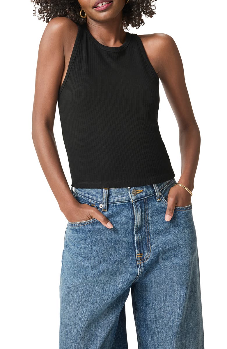 Splendid Supersoft Rib Tank, Main, color, Black