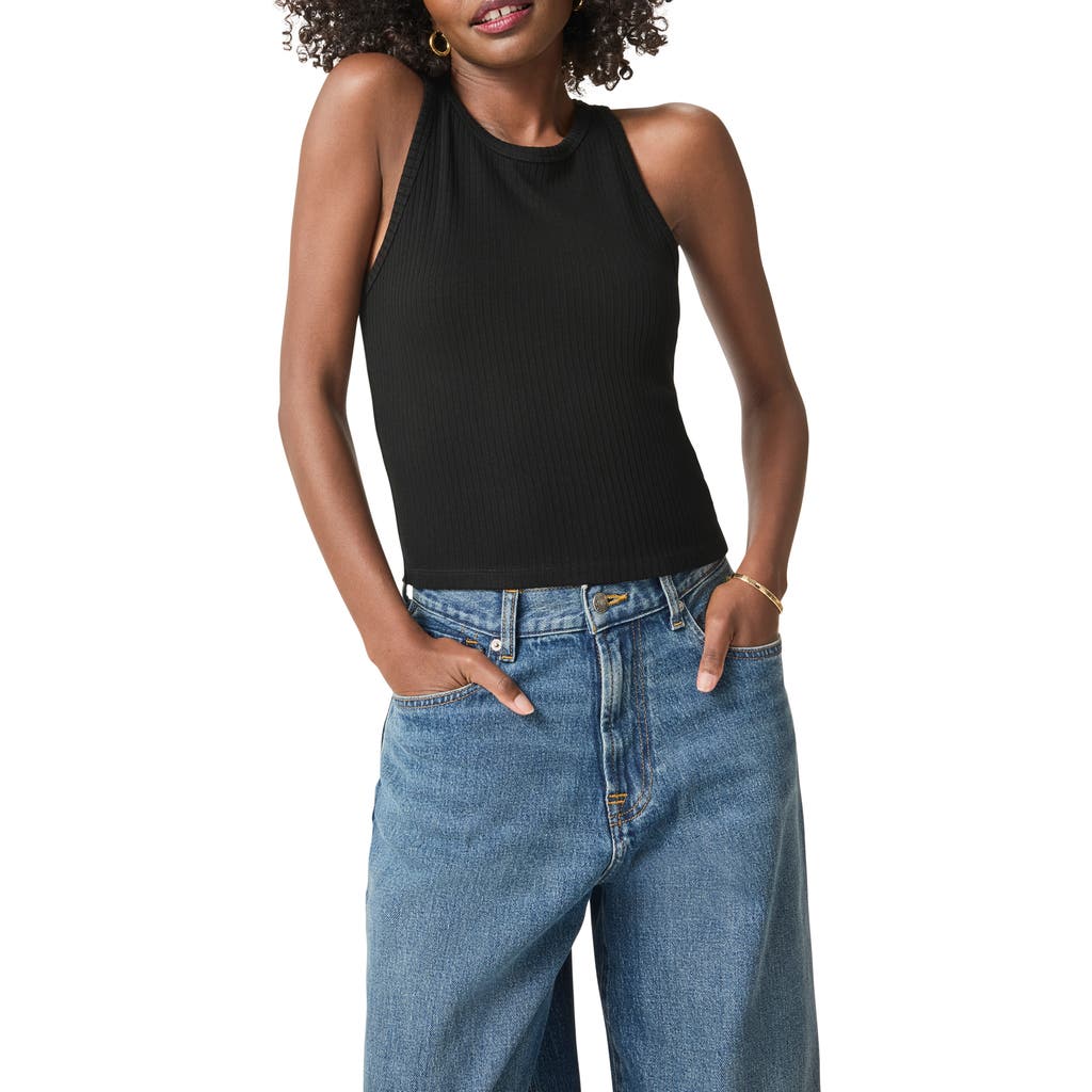 Splendid Ribbed Tank Top In Black
