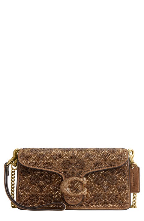 Tabby 19 Crystal Signature Suede Leather Crossbody Bag