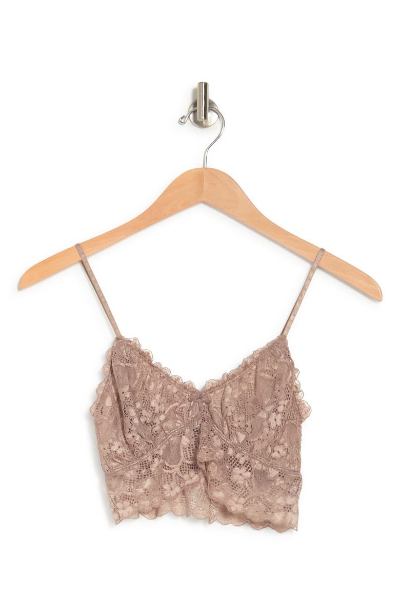 WISHLIST Lace Spaghetti Strap Bralette, Alternate, color, Cocoa