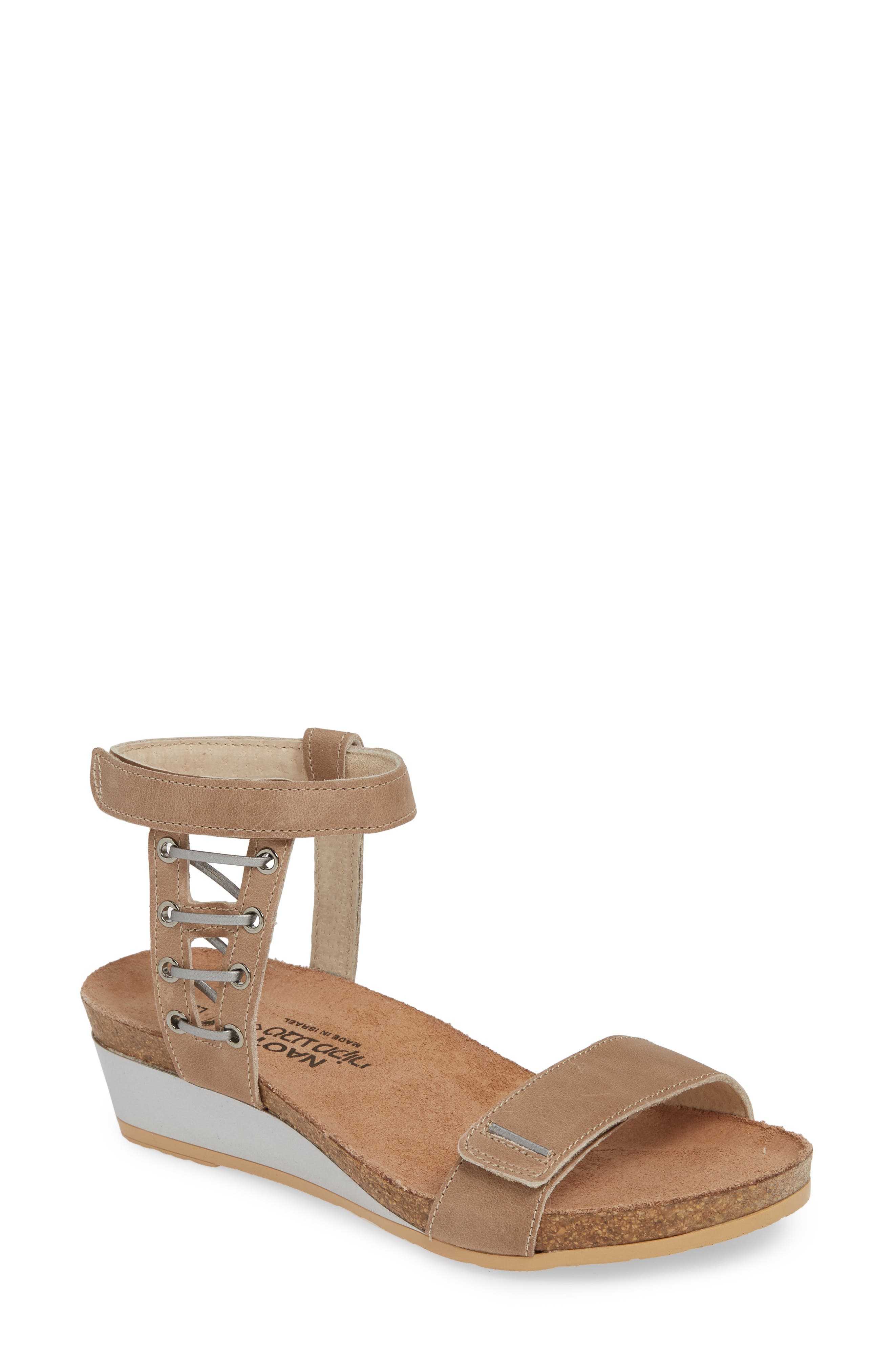 Wizard Sandal, Main, color, KHAKI BEIGE/ SILVER