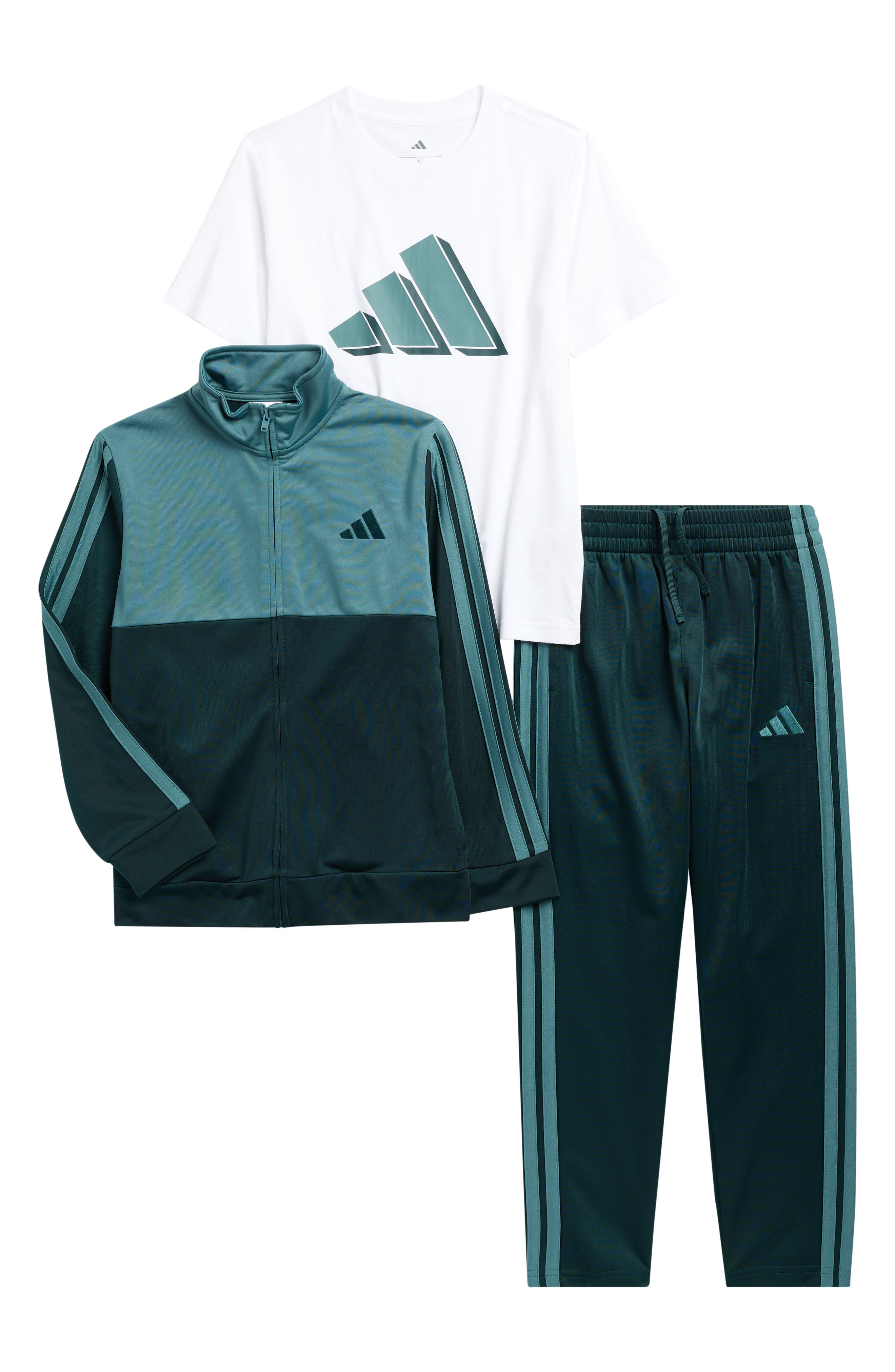 adidas Kids' T-Shirt, Tricot Jacket & Joggers Set