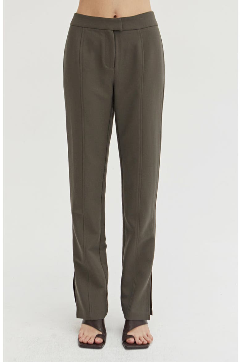 Straight Leg Trousers, Main, color, Grey