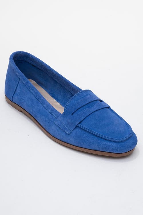 Forever & Always Shoes Dorothy Leather Loafer In Blue