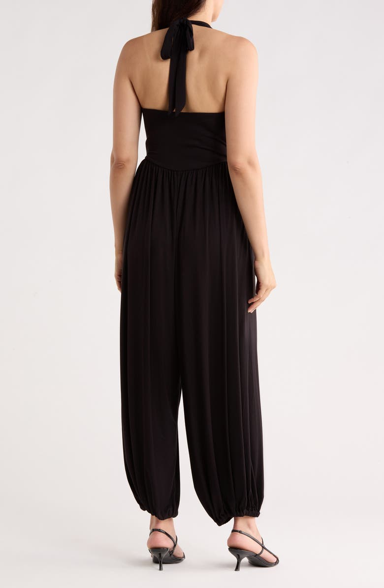WEST K Halter Cowl Neck Jumpsuit, Alternate, color, Black
