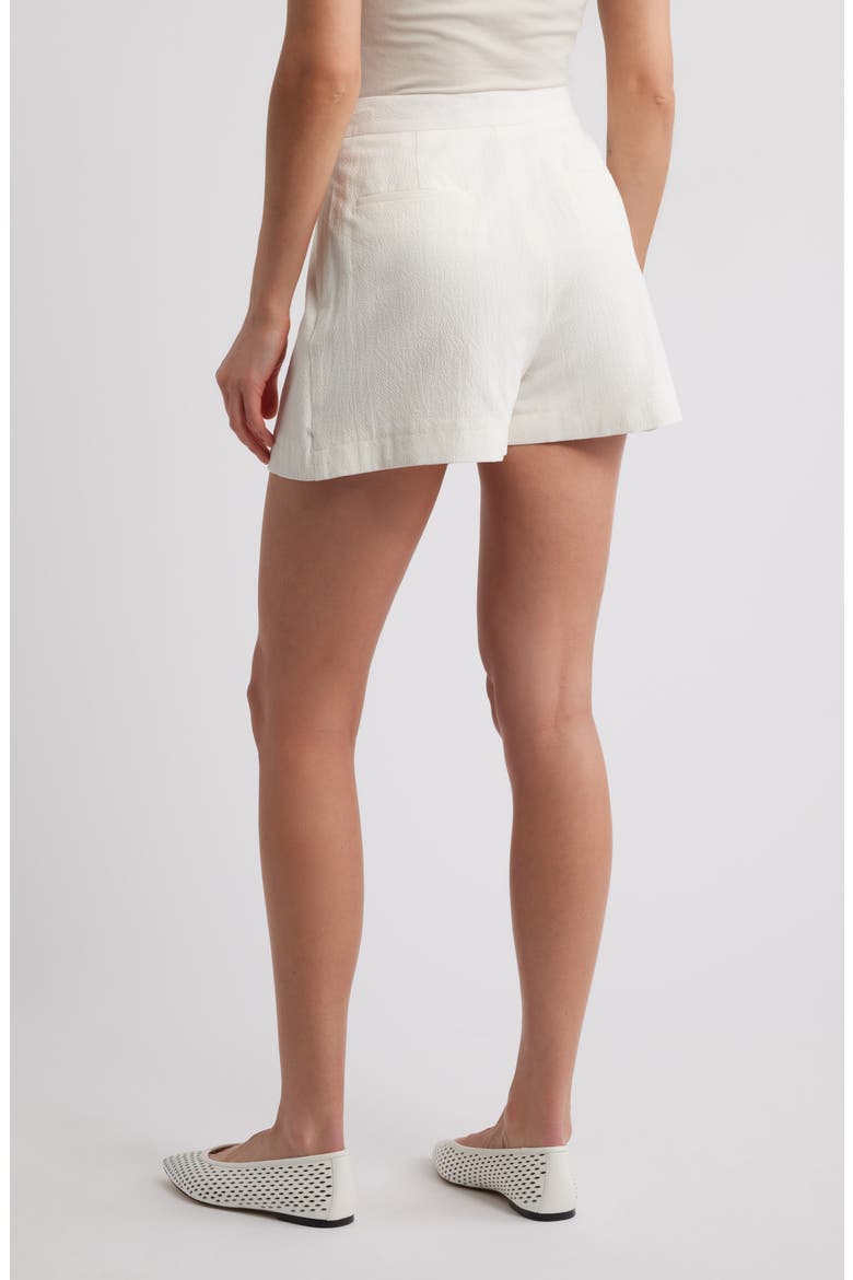 The Seersucker Cotton Shorts, Alternate, color, WHITE