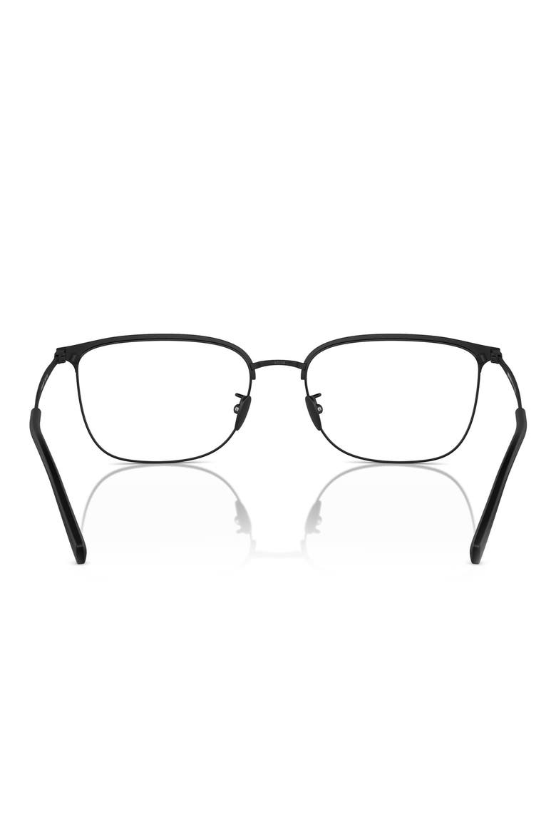 57mm Rectangular Optical Glasses, Alternate, color, MATTE BLACK / DEMO LENS