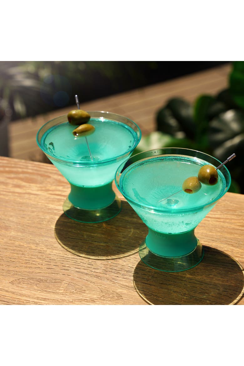 Martini FREEZE Cooling Cup Set of 2, Alternate, color, Aqua