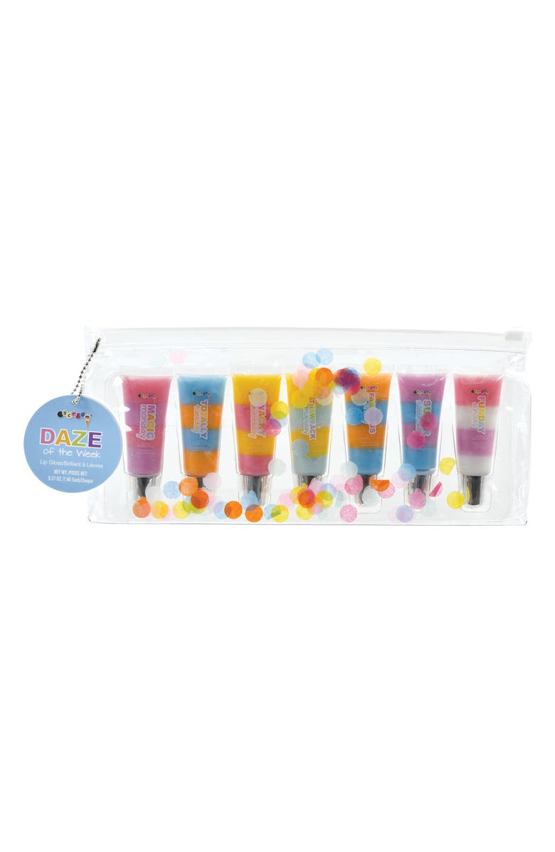 Iscream Kids' Days of the Week Lip Gloss Set, Main, color, Pink Multi