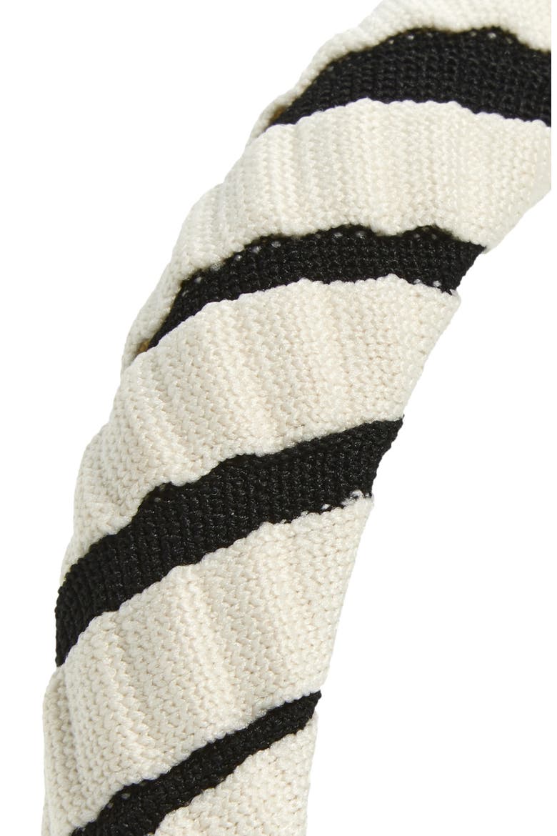Tilly Stripe Knit Headband, Alternate, color, BLACK