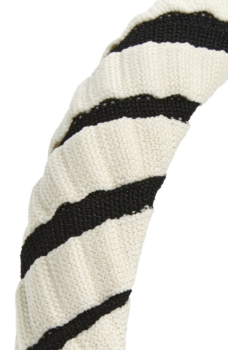 L. Erickson Tilly Stripe Knit Headband, Alternate, color, Black