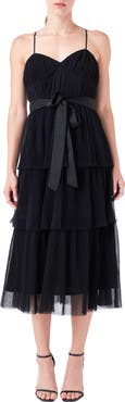 Endless Rose Tiered Tulle Midi Dress