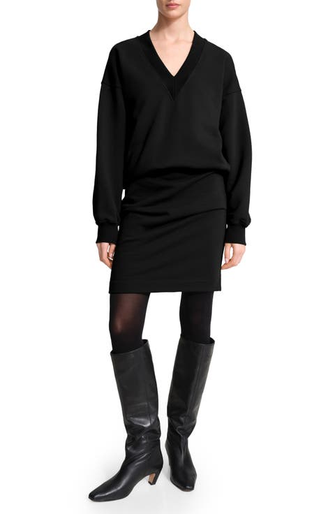 Mira V-Neck Sweatshirt Dress