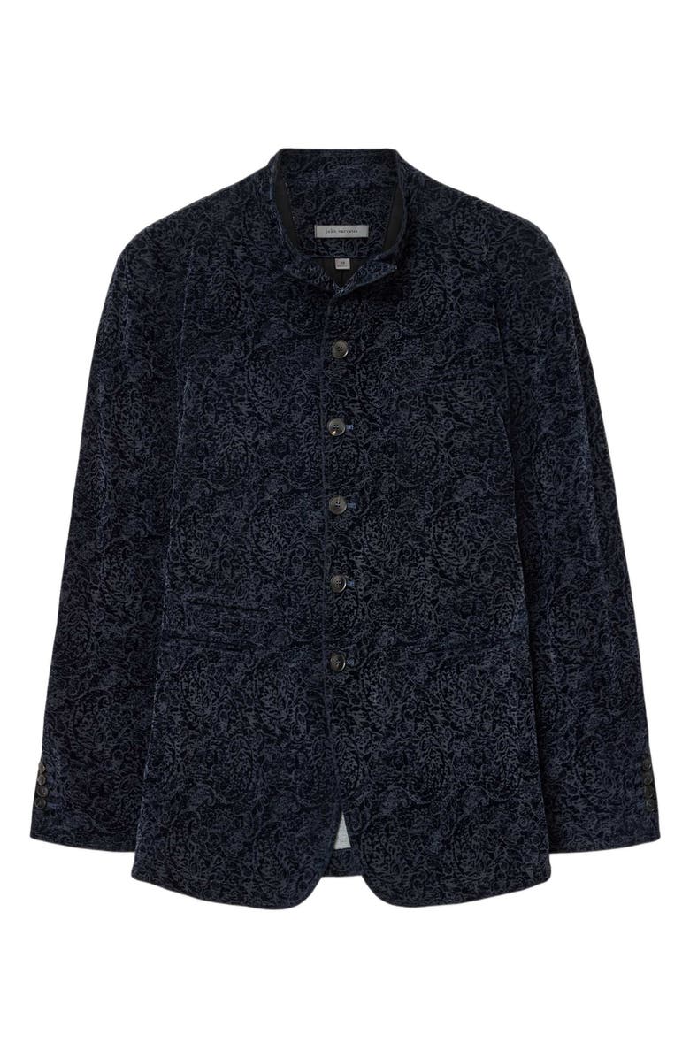 John Varvatos Varick Slim Fit Paisley Jacket, Alternate, color, Night Sky