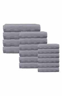 DePera Waffle Terry 16-Piece Turkish Cotton Bath Towel Set