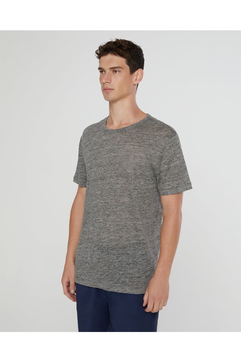 Chad Linen Tee, Main, color, HEATHER GREY