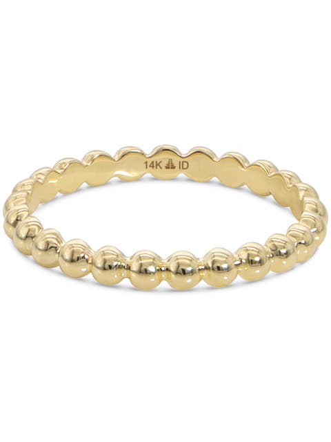Bead Ring in 14K Gold