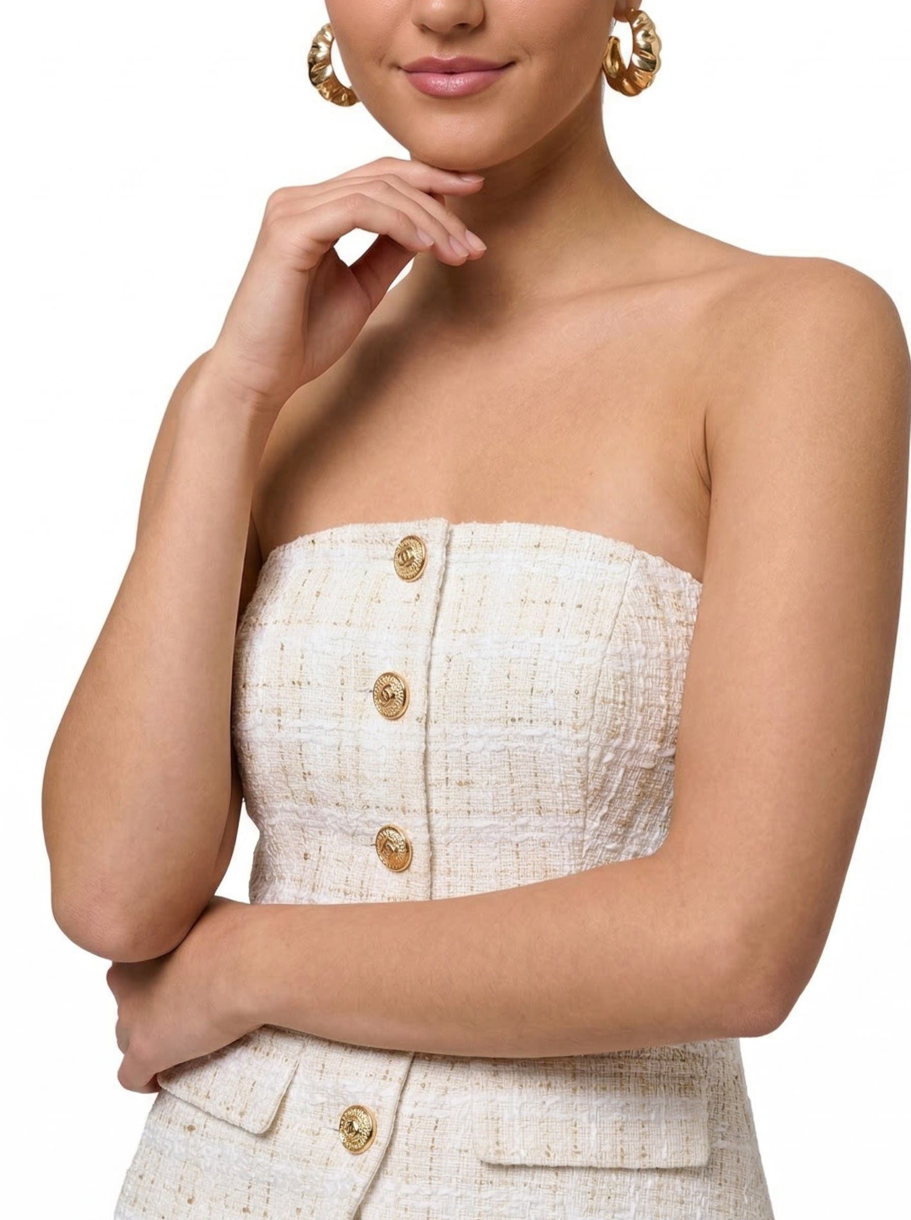peplum tweed dress Women's Tweed Peplum Race Day Midi Dress