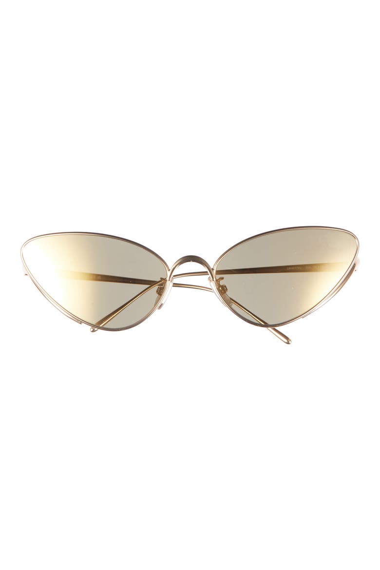 Signature 58mm Cat Eye Sunglasses, Alternate, color, SHINY ENDURA GOLD / BROWN