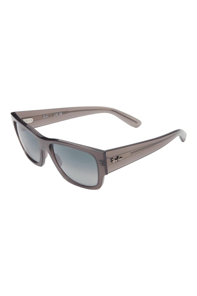 Carlos 56mm Polarized Rectangular Sunglasses, Alternate, color, GREY FLASH