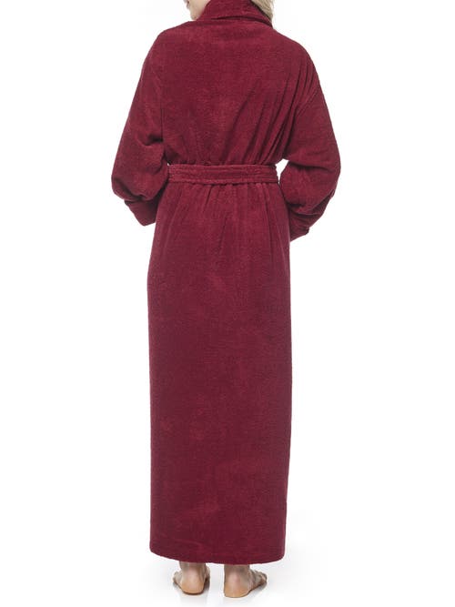 Arus Optimus Long Cotton Bathrobe For Women In Red