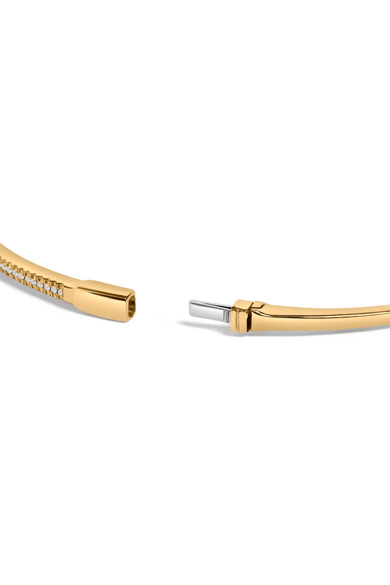 14K Yellow Gold 1/3 Cttw Diamond Half Eternity Bangle Bracelet, Alternate, color, Yellow