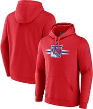 FANATICS Men's Fanatics Branded Red New York Rangers Authentic Pro Secondary Pullover Hoodie
