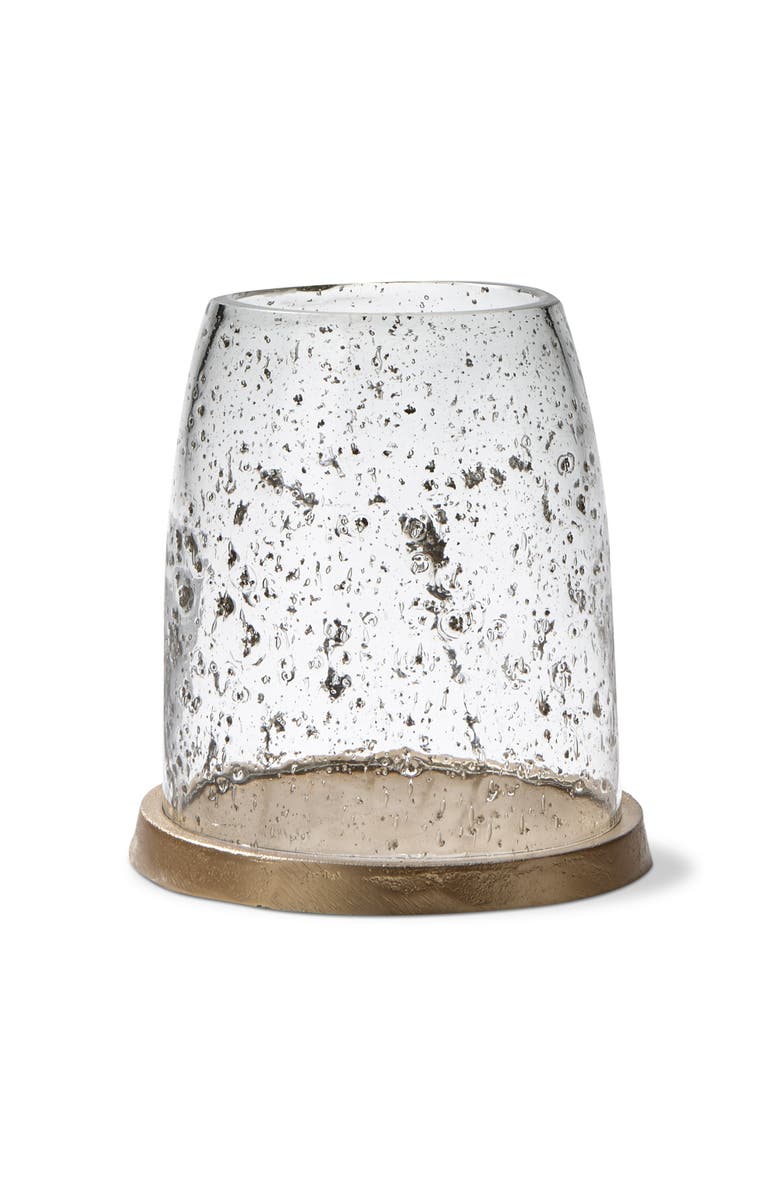 tag Pebble Clear Glass Hurricane Candle Holder Small, Main, color, Clear