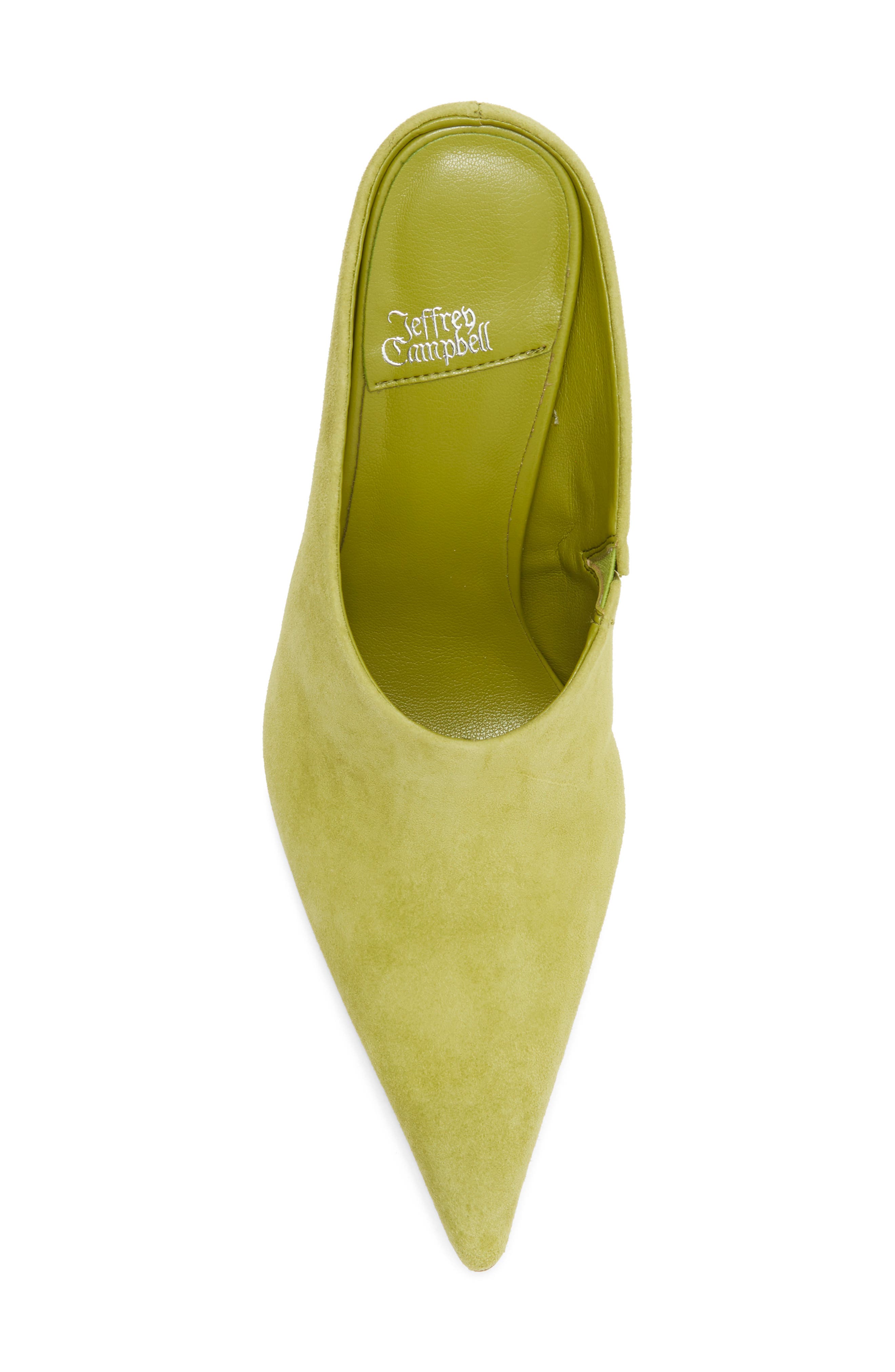 Vader Pointed Toe Mule, Alternate, color, CHARTREUSE SUEDE