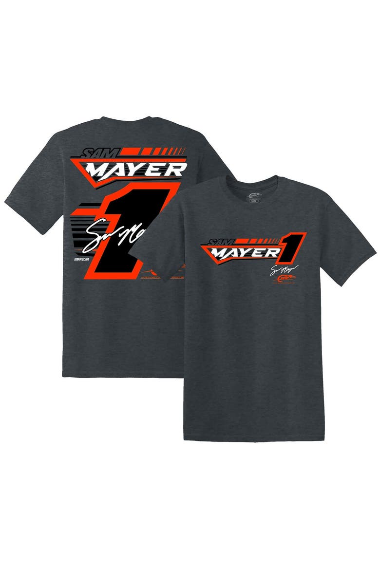 Men's JR Motorsports Official Team Apparel  Heather Charcoal Sam Mayer Xtreme T-Shirt, Alternate, color, Heather Charcoal
