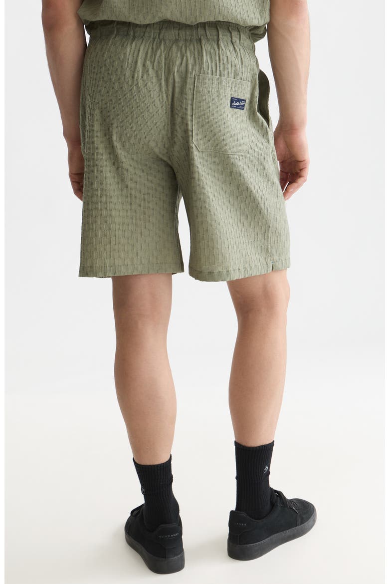 Drawstring Seersucker Shorts, Alternate, color, OIL GREEN
