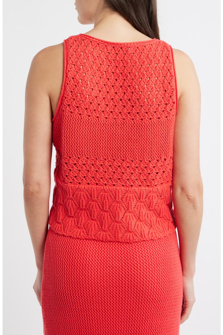 Amada Tie Front Sweater Vest, Alternate, color, RED