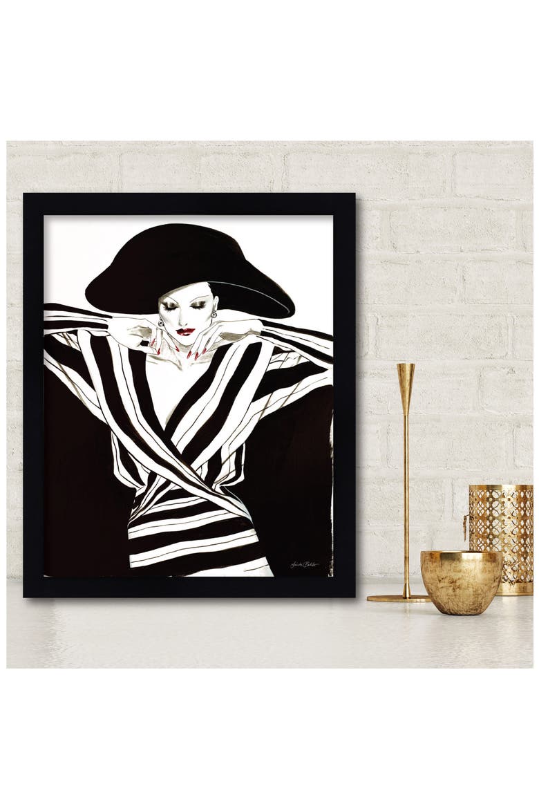 Black and White Framed Wall Art, Alternate, color, BLACK