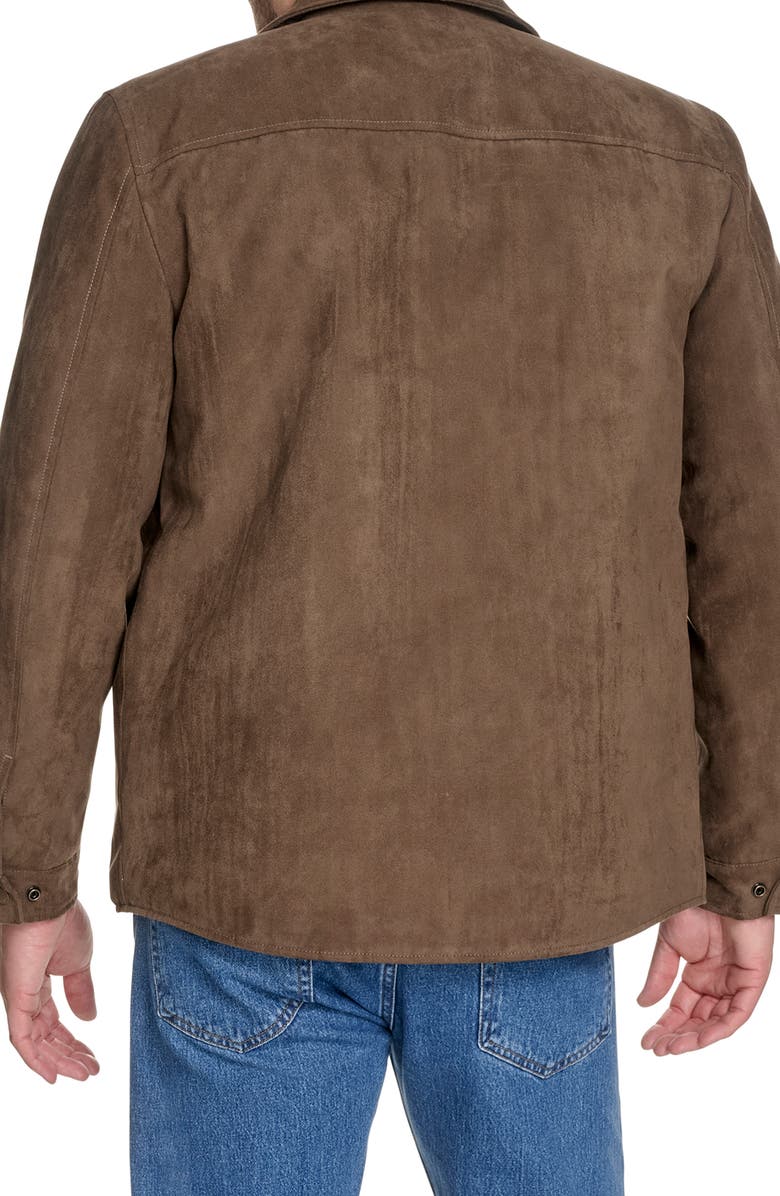 Dockers<sup>®</sup> Faux Suede Shirt Jacket, Alternate, color, Chocolate