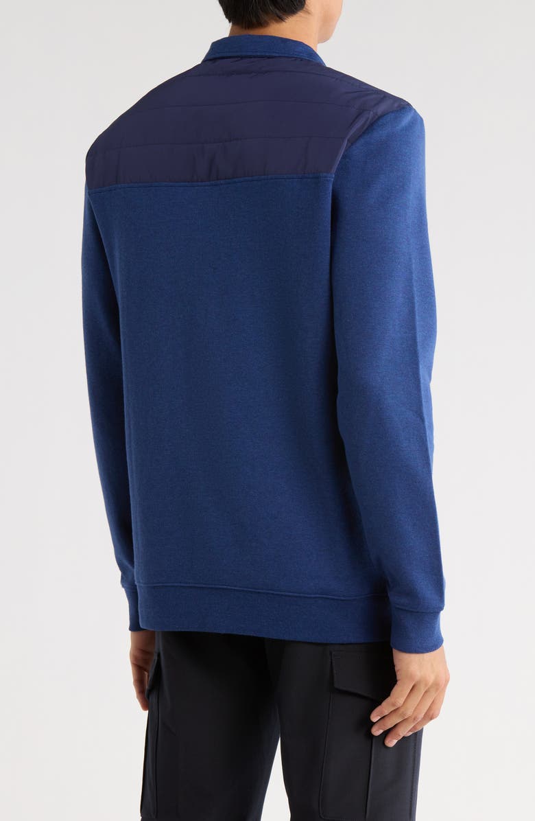 Bugatchi Quarter Zip Pullover, Alternate, color, Night Blue