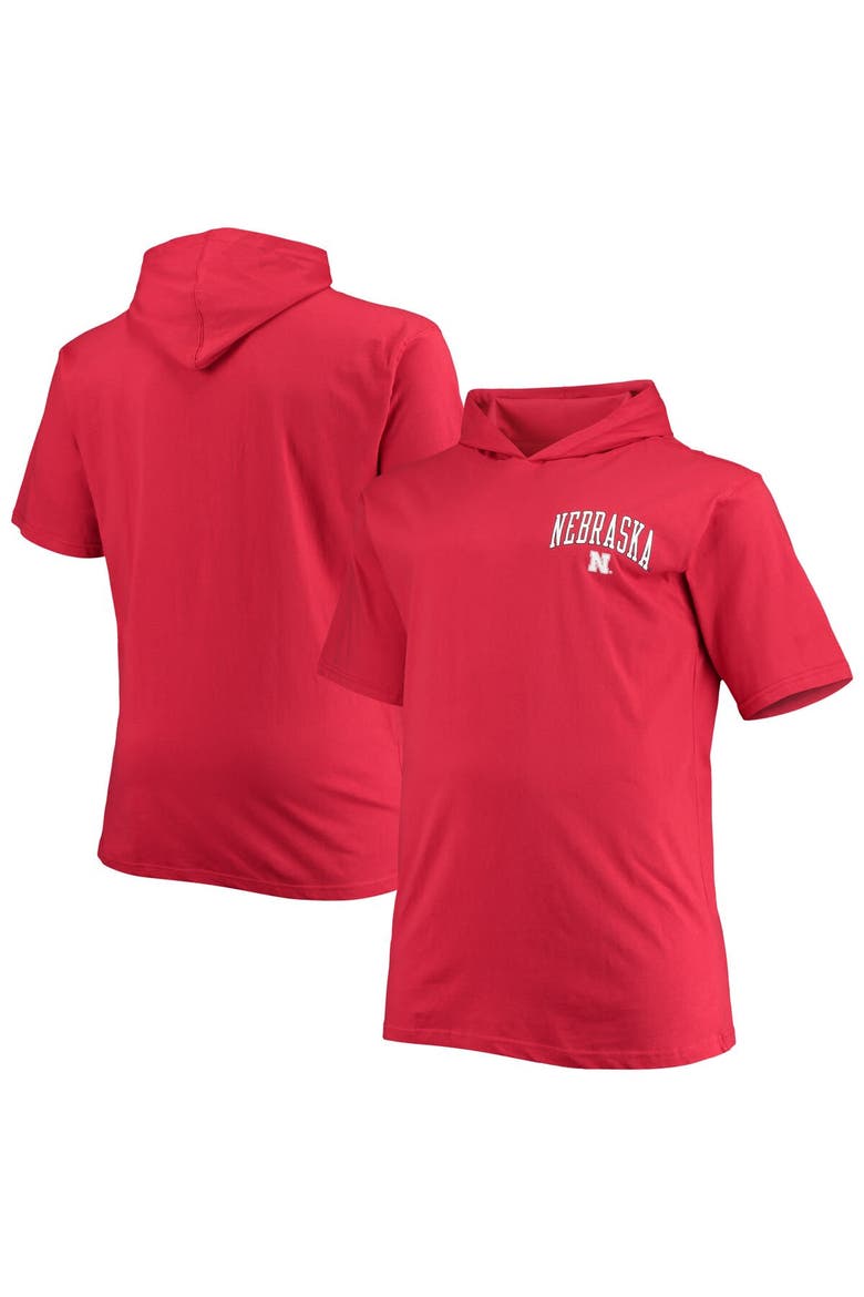 Men's Scarlet Nebraska Huskers Big & Tall Team Hoodie T-Shirt, Main, color, Red