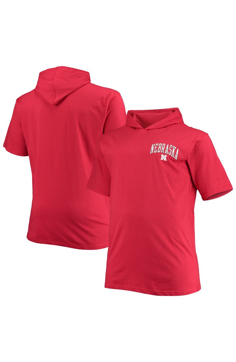 PROFILE Men's Scarlet Nebraska Huskers Big & Tall Team Hoodie T-Shirt, Main, color, Red