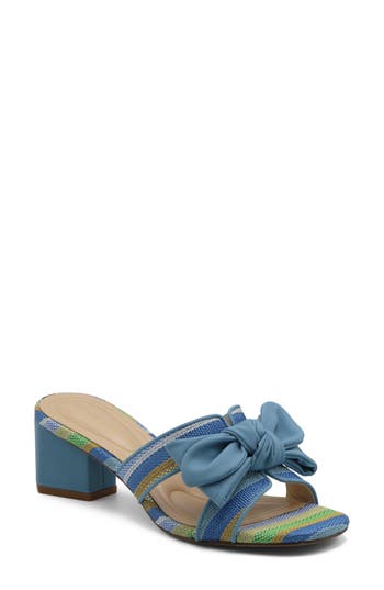 Adrienne Vittadini Arnoldo Slide Sandal In Blue Multi