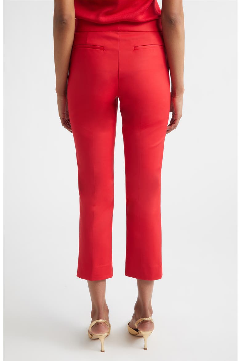 Luxe Twill Crop Pants, Alternate, color, SCARLET