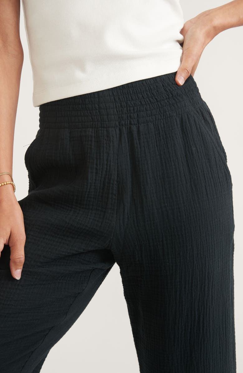 Marine Layer Corinne Wide Leg Double Cloth Cotton Pants, Alternate, color, 