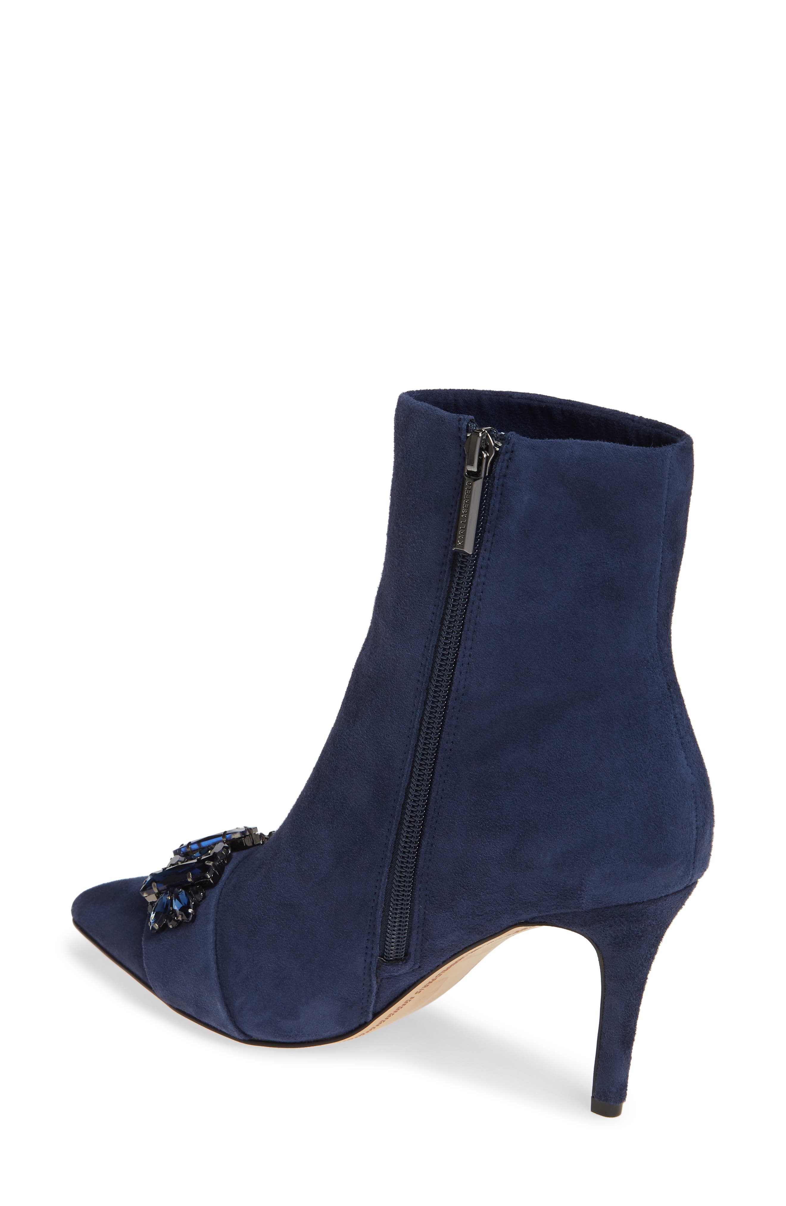 Rika Bootie, Alternate, color, NAVY SUEDE
