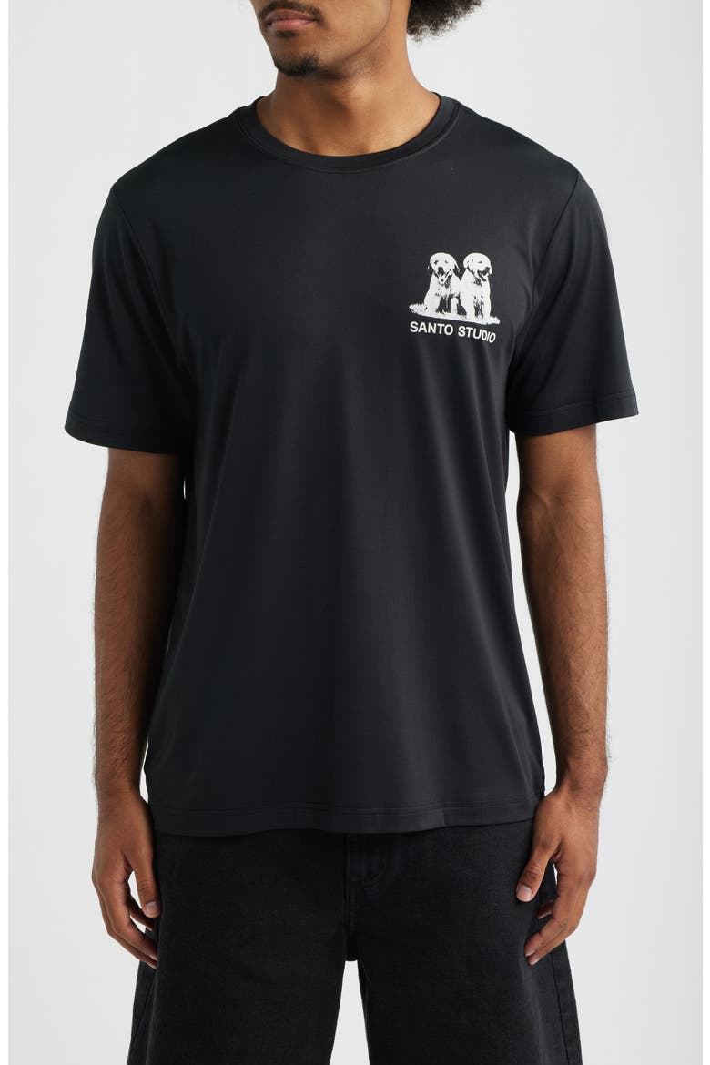 Thugs Need Hugs Graphic Tech T-Shirt, Main, color, BLACK