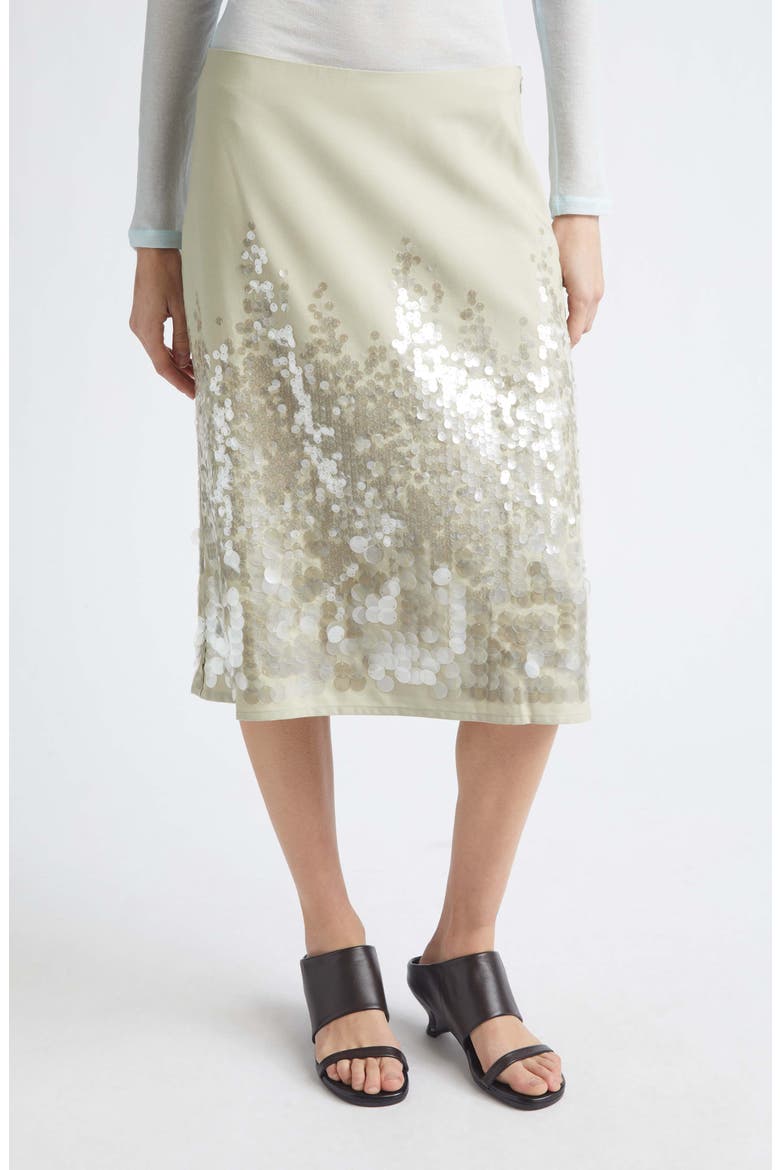 Ara Paillette Skirt, Main, color, 246 - KHAKI