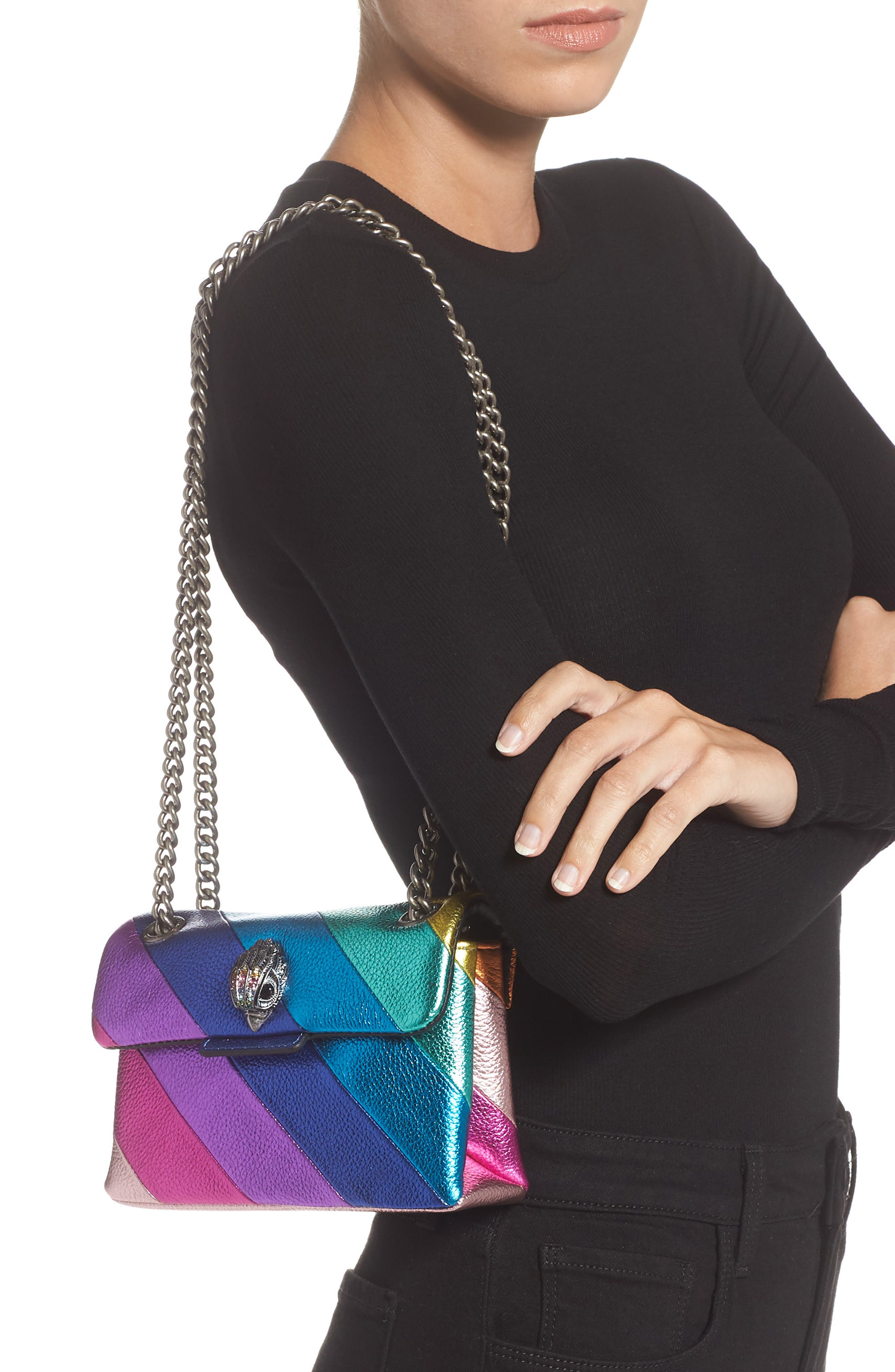 Kurt Geiger London Mini Kensington Leather Crossbody Bag, Alternate, color, Other