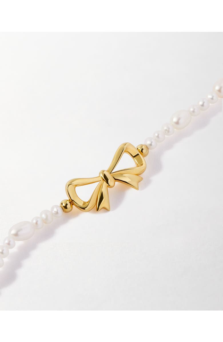 Edge of Ember Bow Pearl Bracelet, Alternate, color, Pearl