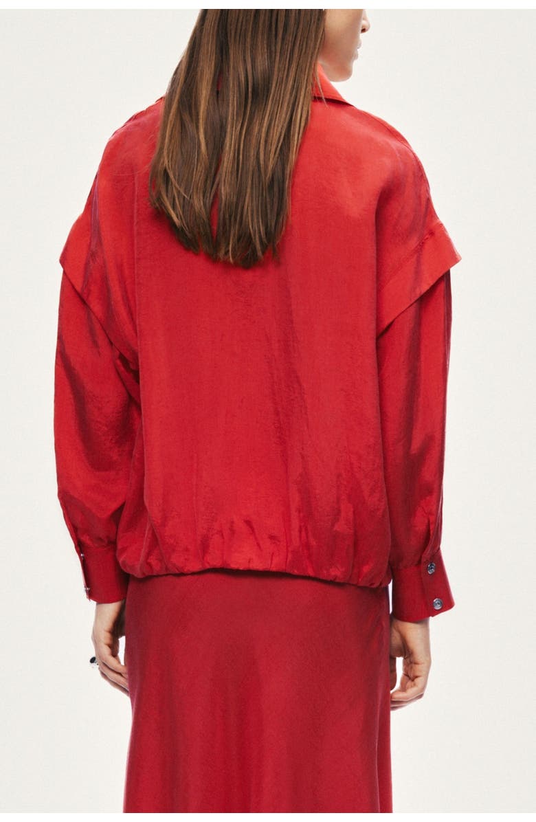 Nocturne Relaxed Zip Up Jacket, Alternate, color, Red