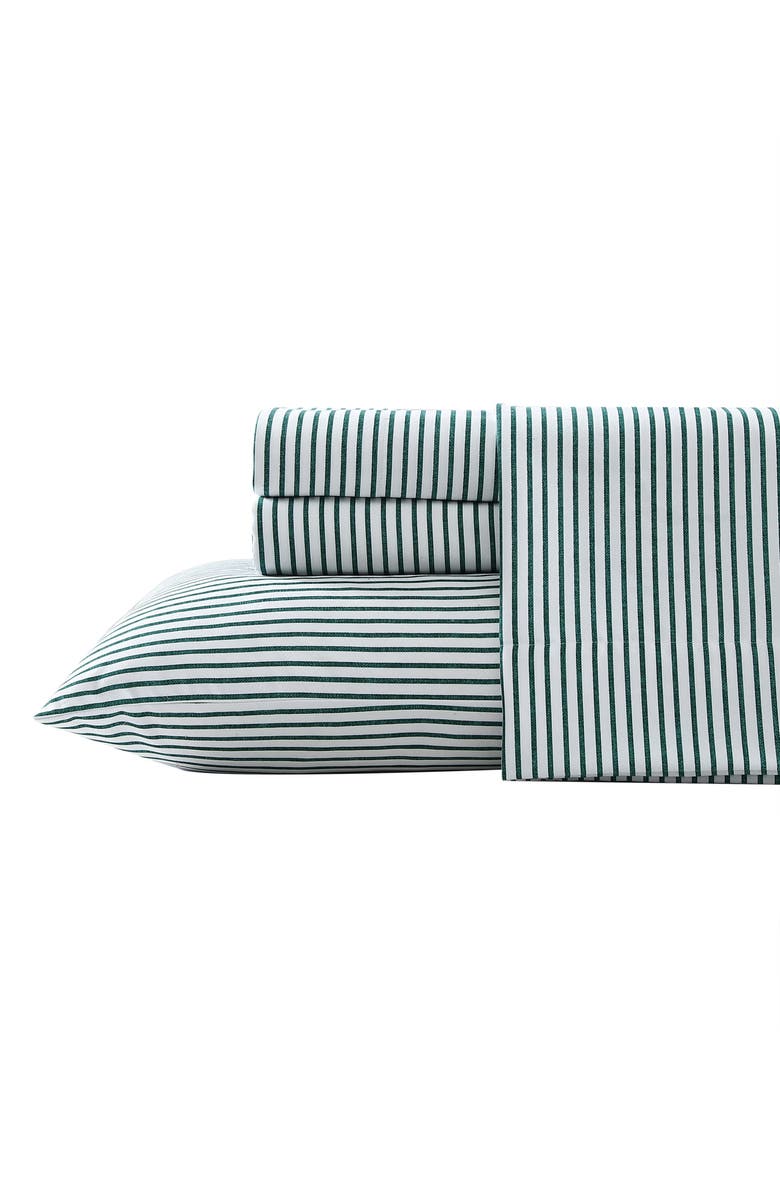 Nautica Harmead Flannel Sheet Set, Main, color, Green