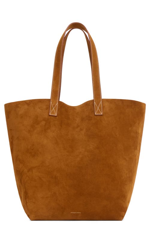 Mansur Gavriel Suede Tote In Brown