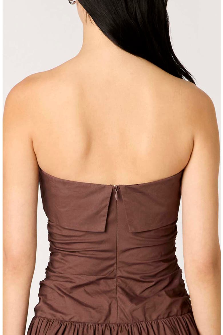 Freya Strapless Dress, Alternate, color, CHOCOLATE